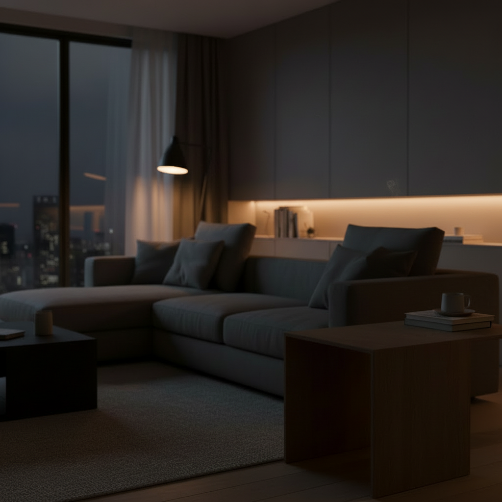 Wohnzimmer ohne Diffusor